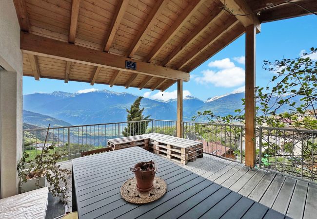 Ferienhaus in Blignou - Family Mountain Hideway in the Swiss Alps