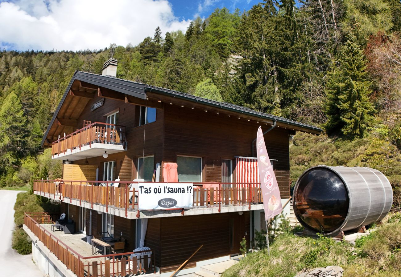 Ferienwohnung in Anzère - Mountain Bliss, view and Sauna - Swiss Alps