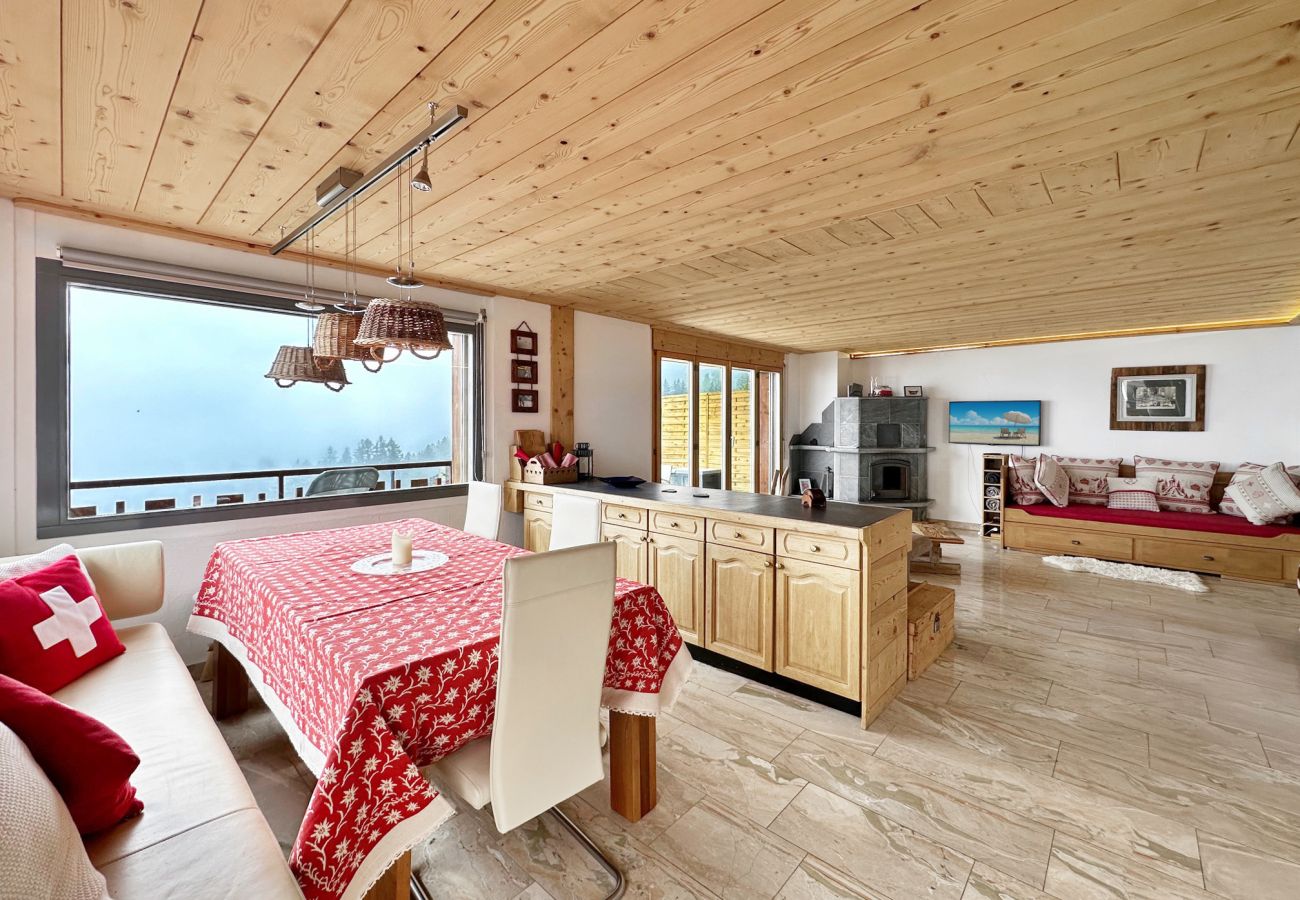 Ferienwohnung in Anzère - Mountain Bliss, view and Sauna - Swiss Alps