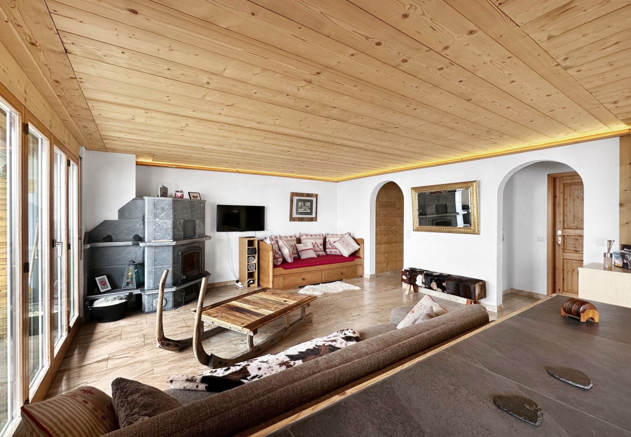 Ferienwohnung in Anzère - Mountain Bliss, view and Sauna - Swiss Alps