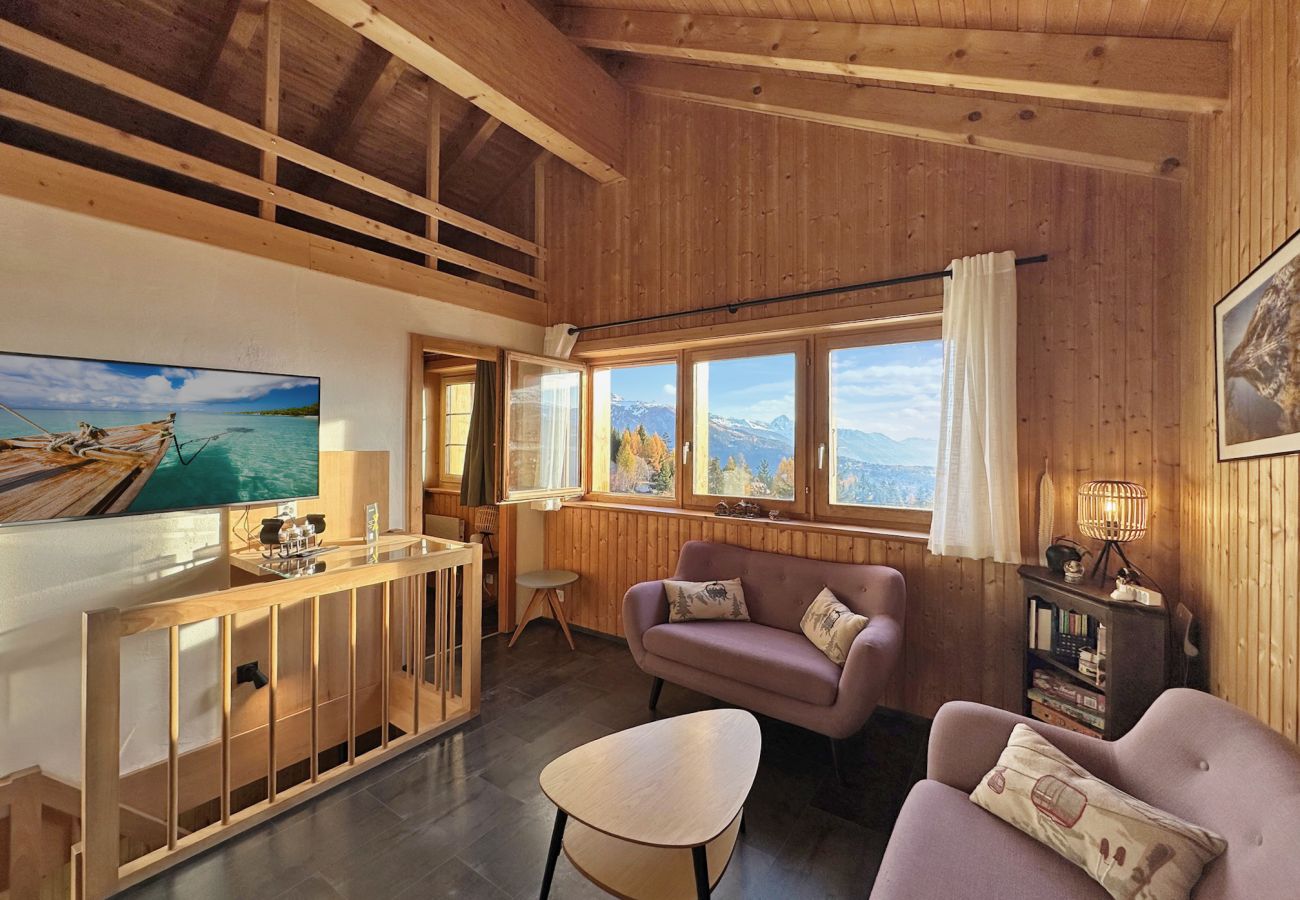 Chalet in Anzère - Tiny House facing the Alps - Ski in and out