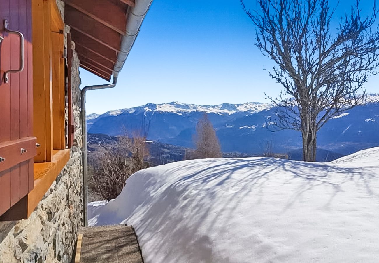 Chalet à Anzère - Tiny House facing the Alps - Ski in and out